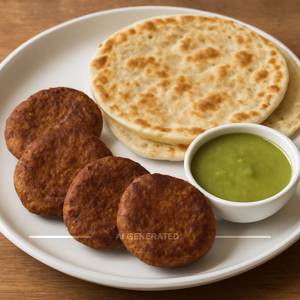 Mutton Shami Kabab 4 Pc With 2 Paratha