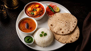 Paneer Phulka & Rice Thali
