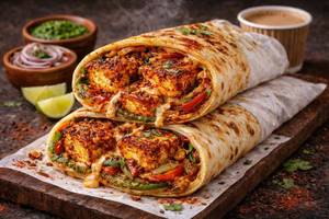 Peri Peri Paneer Tikka Kathhi Roll