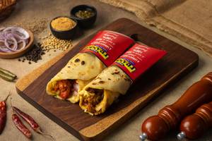 Chicken Tikka Roll with Schezwan Chicken Roll