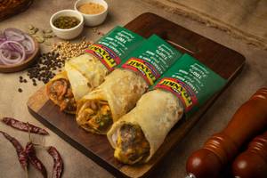 Frankie Veg Trio's - Classic Veg Roll + Tawa Paneer Roll + Schezwan Paneer Roll