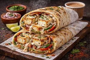 Afghani Paneer Tikka Kathi Roll