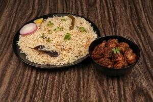 Bagara Rice With Chicken Fry