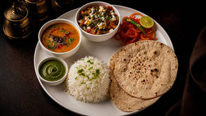 Veg Phulka & Rice Thali