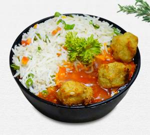 Veg Manchurian + Fried Rice Bowl