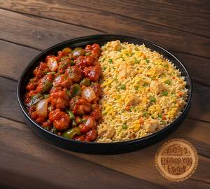 Double Chicken Double Egg Fried Rice With Chilli Chicken [Full]