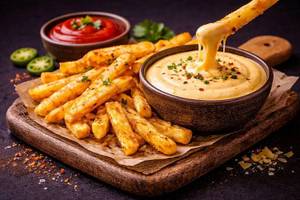 Fries With Cheese Dip