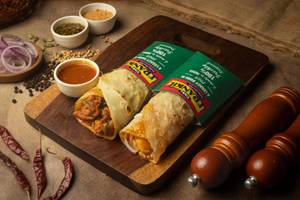 Schezwan Veg Roll with Schezwan Paneer Roll