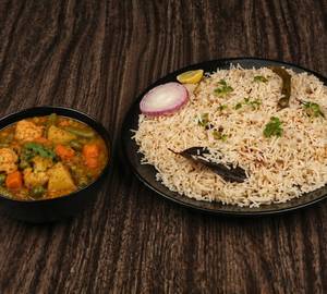Bagara Rice With Mixed Veg Curry