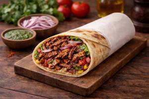 Soya Chaap Shawarma Roll