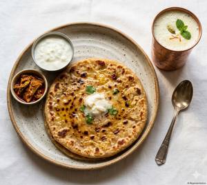 Stuffed Paratha + Lassi