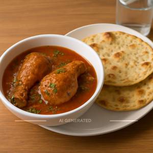 Chicken Masala 2Pc With Choice of Bread Combo