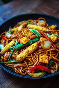 Baby corn noodles