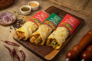 Best Seller Trio's - Chicken Tikka Roll + Tawa Paneer Roll + Schezwan Chicken Roll