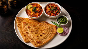 Paneer Subzi & Paratha Thali