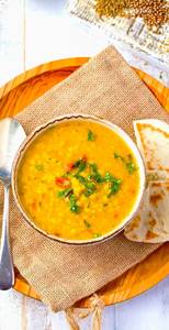 Half Yellow dal fry with 2 tawa roti