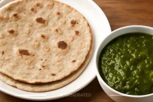 2 Roti + Palak Curry