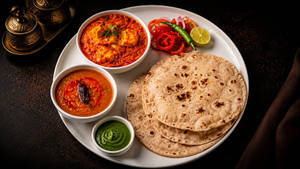 Paneer Phulka Thali
