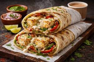 Malai Paneer Tikka Kathi Roll