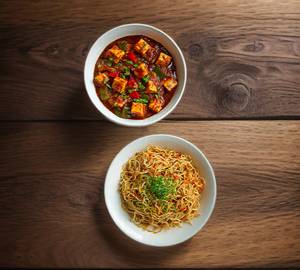 Chilli paneer with noodles combo