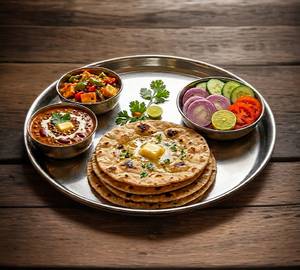 Dal Makhni + Veg Sabji + Salad + 4 Roti