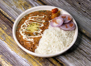 Creamy Dal Makhani Rice Bowl