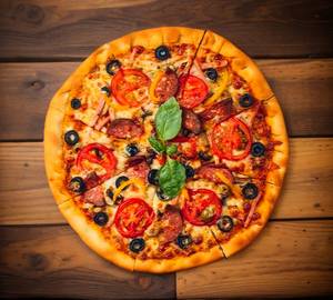 Veggi Pizza with Herbed Tomato Crust