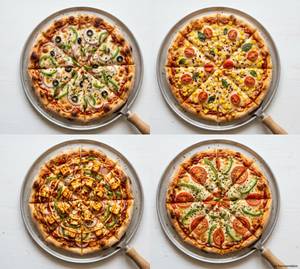 Veg Double Combo 4 Pizzas 6"
