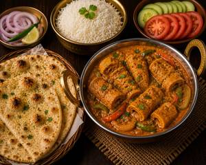 Soya Chaap Masala Meal