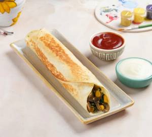 Mushroom Cheese Corn & Spinach Wrap