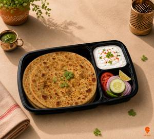 Gobi Paratha With Dahi