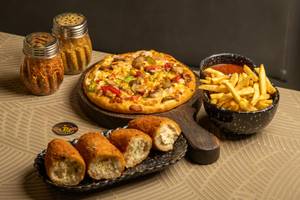 Farm Pizza (Regular) + French Fries + Dahi Kabab