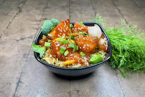 Chilli Mushroom Rice Bowl