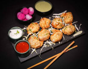 Fried Soya Keema Momos 8 Pcs