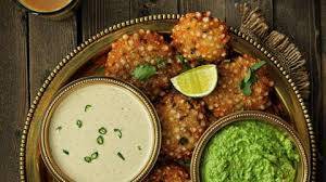 Pineapple Raita With 4 Sabudana Vada And Sabudana Khichdi                          