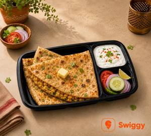 Mix Paratha With Dahi