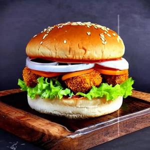 Crispy Chilli Paneer Cheese Burger