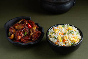 Egg Fried Rice With Chilly Egg