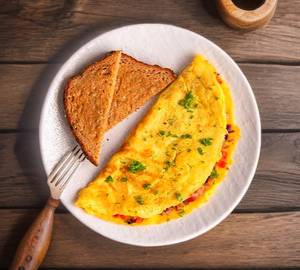 Protein Rich Omlete With 2 Breads