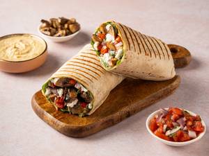 Hummus And Mushroom Wrap