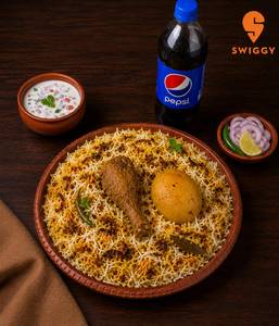 Chicken Biryani With Pepsi Soft Beverage [400 Ml]