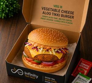 Vegetables Cheese Aloo Tikki Burger