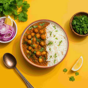 Amritsari Chole  Rice Bowl