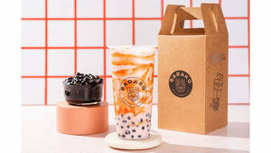 Strawberry Cheesecake Boba Tea