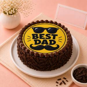 Mustaches Best Dad Truffle Poster Cake (500 Gm)