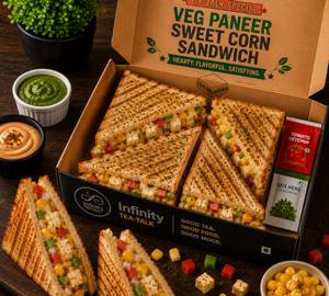 Tea- Talk special Vegetable & Paneer With Sweet Corn Sandwich