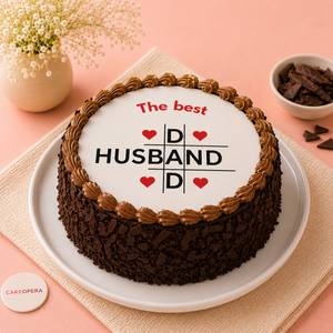 The Best Dad & Husband Truffle Poster Cake (500 Gm)