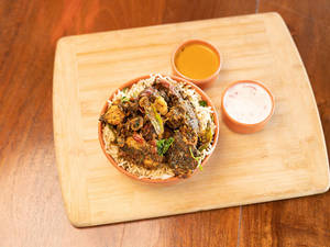 Pulao Rice With Gongura Chicken Fry