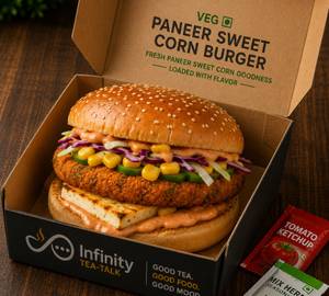 Veg Paneer Sweet Corn Burger