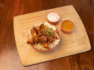 Pulao Rice With Chicken Ghee Roast